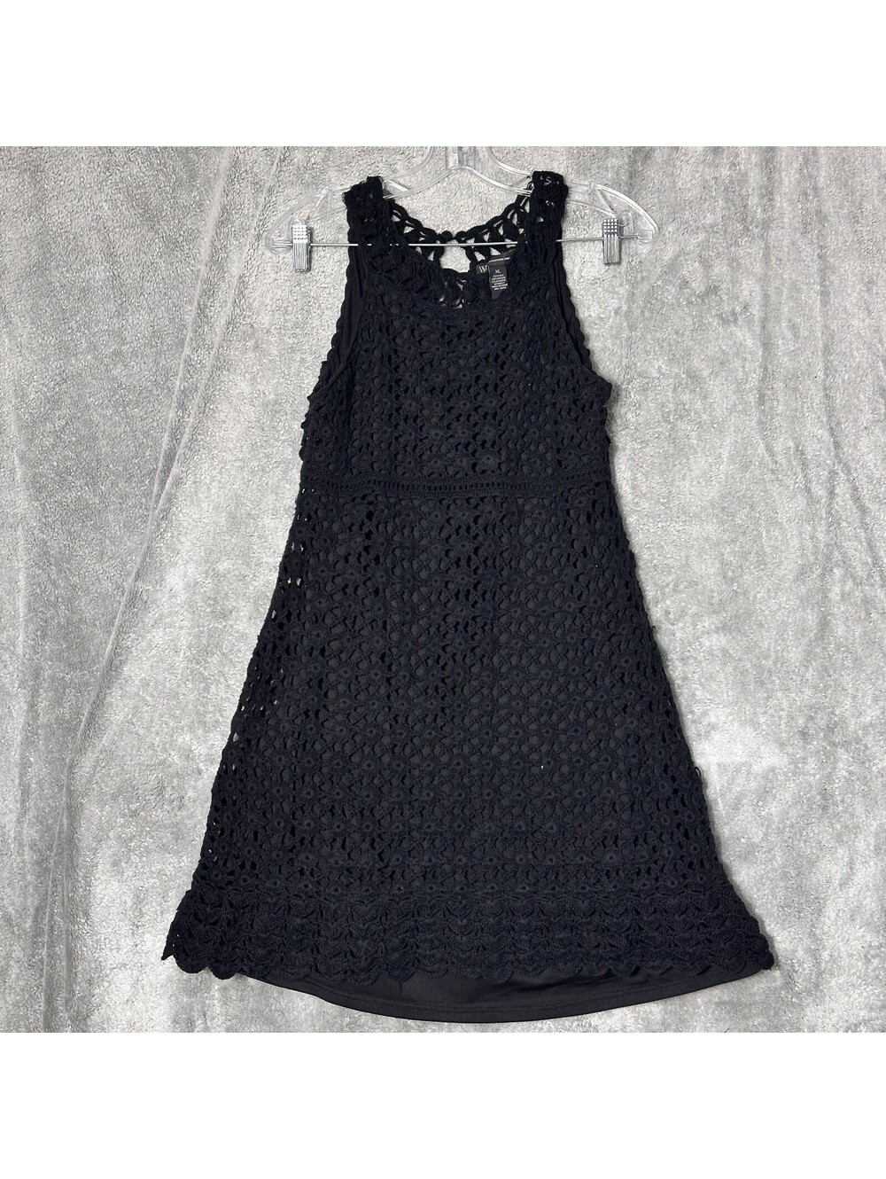 INC International Concepts Women’s XL  Silk Blend Crochet Knit Sleeveless Dress